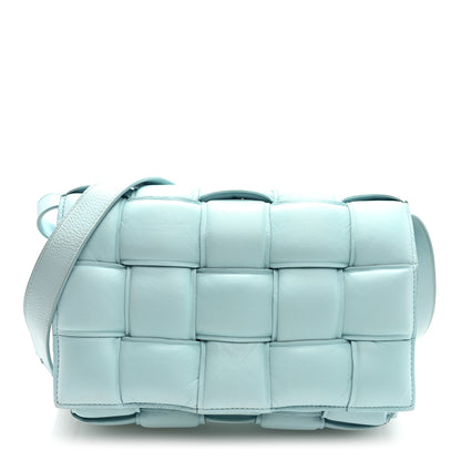 Bottega Veneta Paper Calfskin Maxi Intreccio Padded Cassette Crossbody Bag Ice 1 of 9