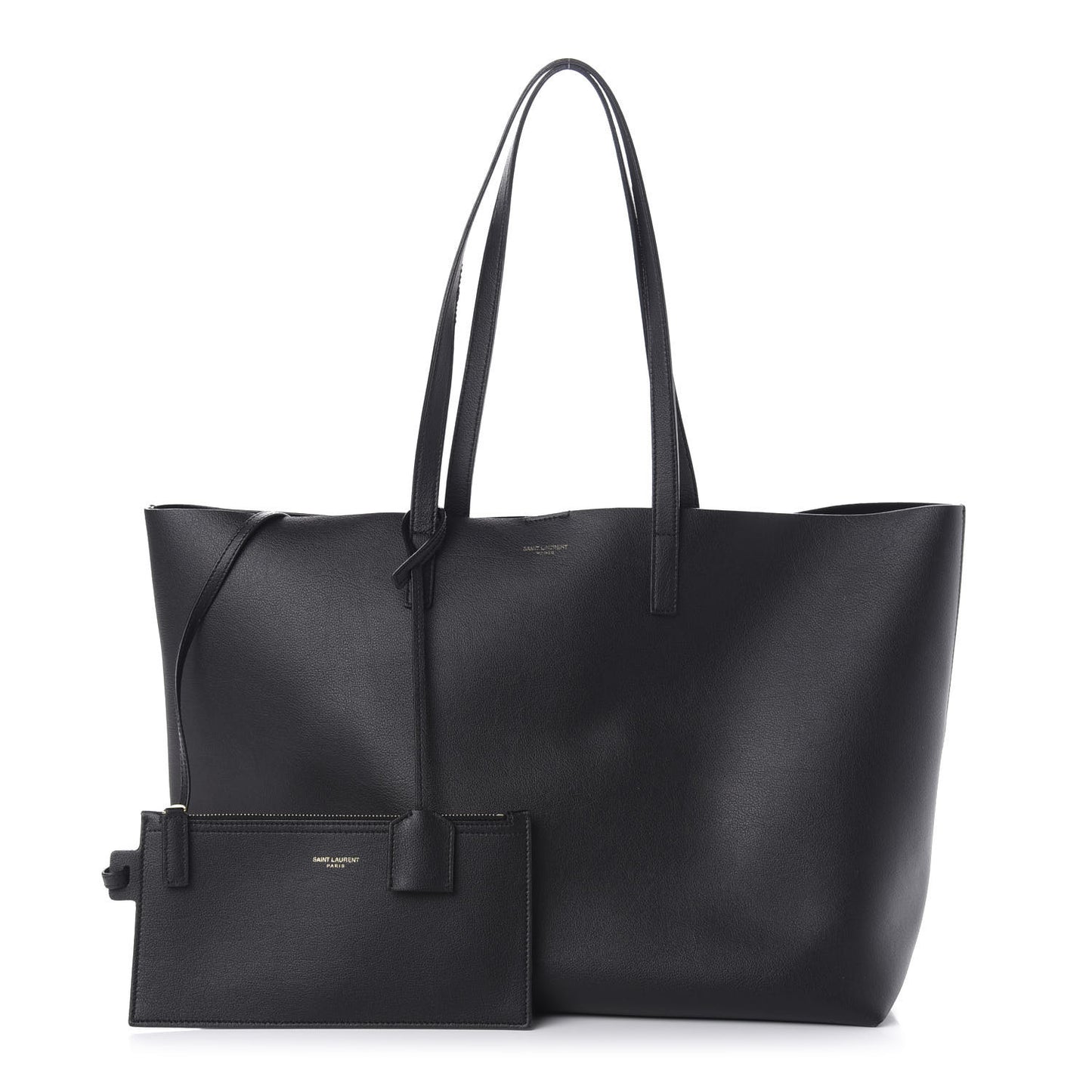 Calfskin Large Shopping Tote Black