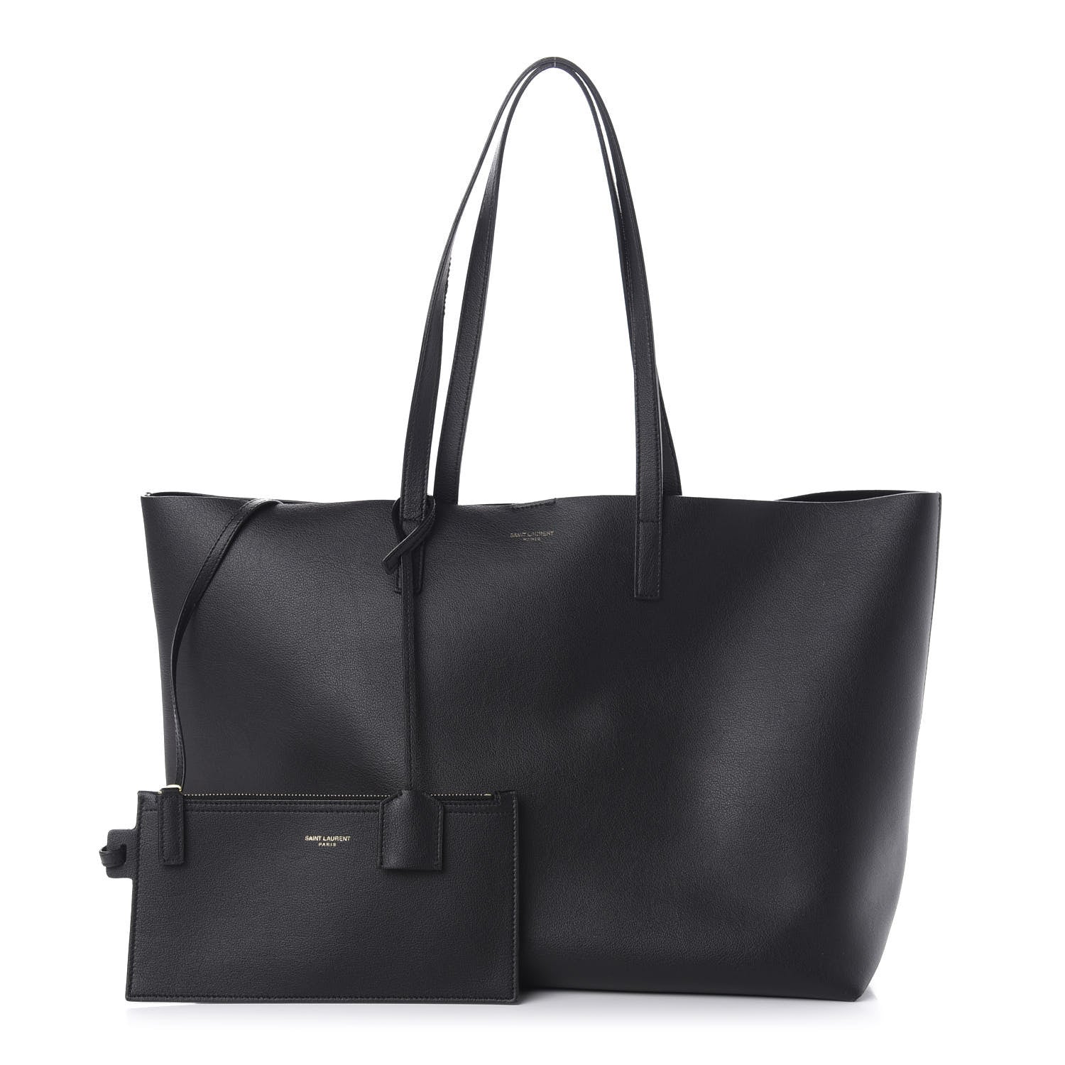Saint Laurent Calfskin Large Shopping Tote Black 1 of 9