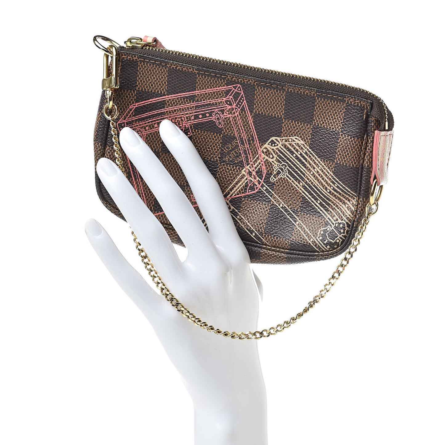 Damier Ebene 2014 Christmas Animation Mini Pochette Accessories