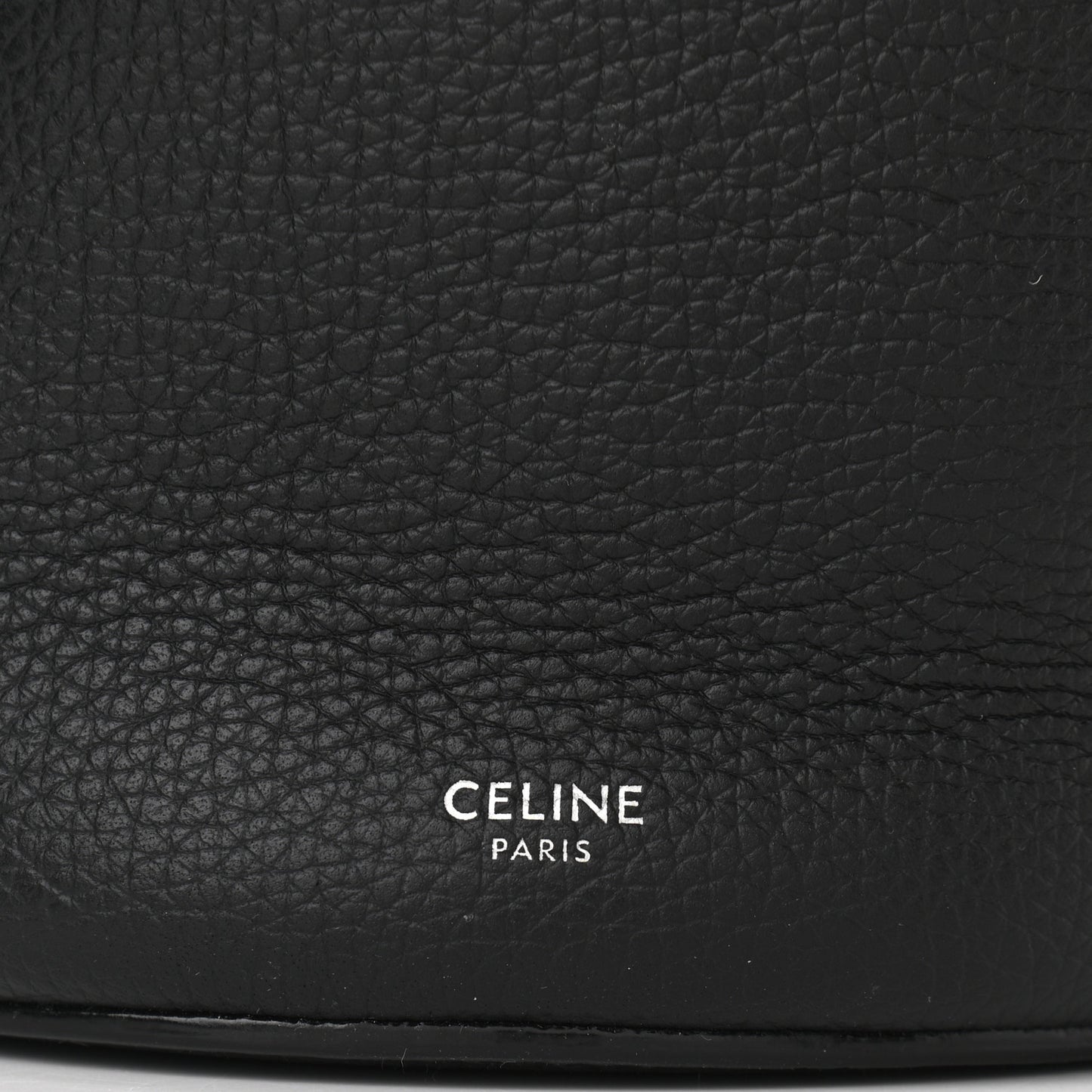 Supple Grained Calfskin Nano Big Bag Bucket Black