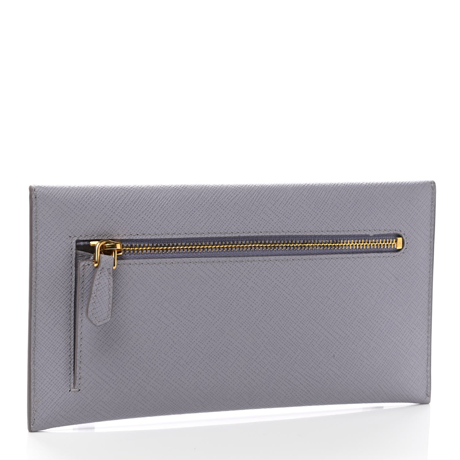 Prada Saffiano Metal Envelope Wallet Glicine 3 of 6