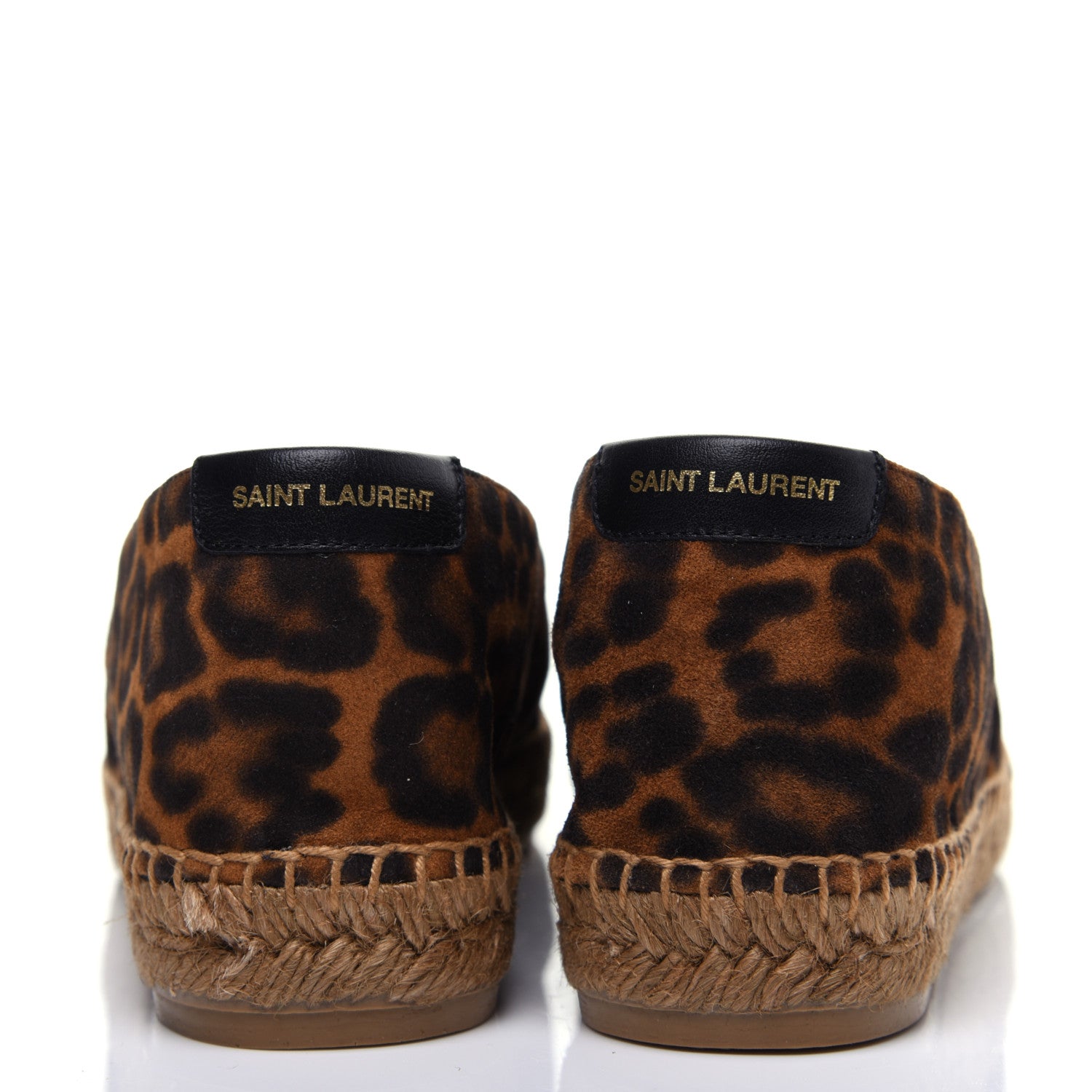 Saint Laurent Suede Leopard Print Espadrilles 36.5 Natural 4 of 13