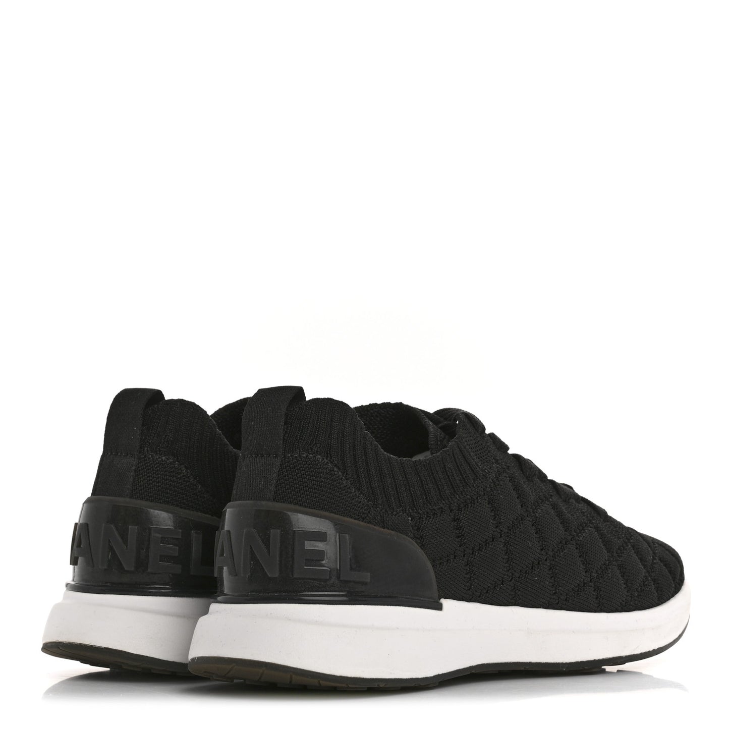 Fabric Logo Sneakers 36 Black