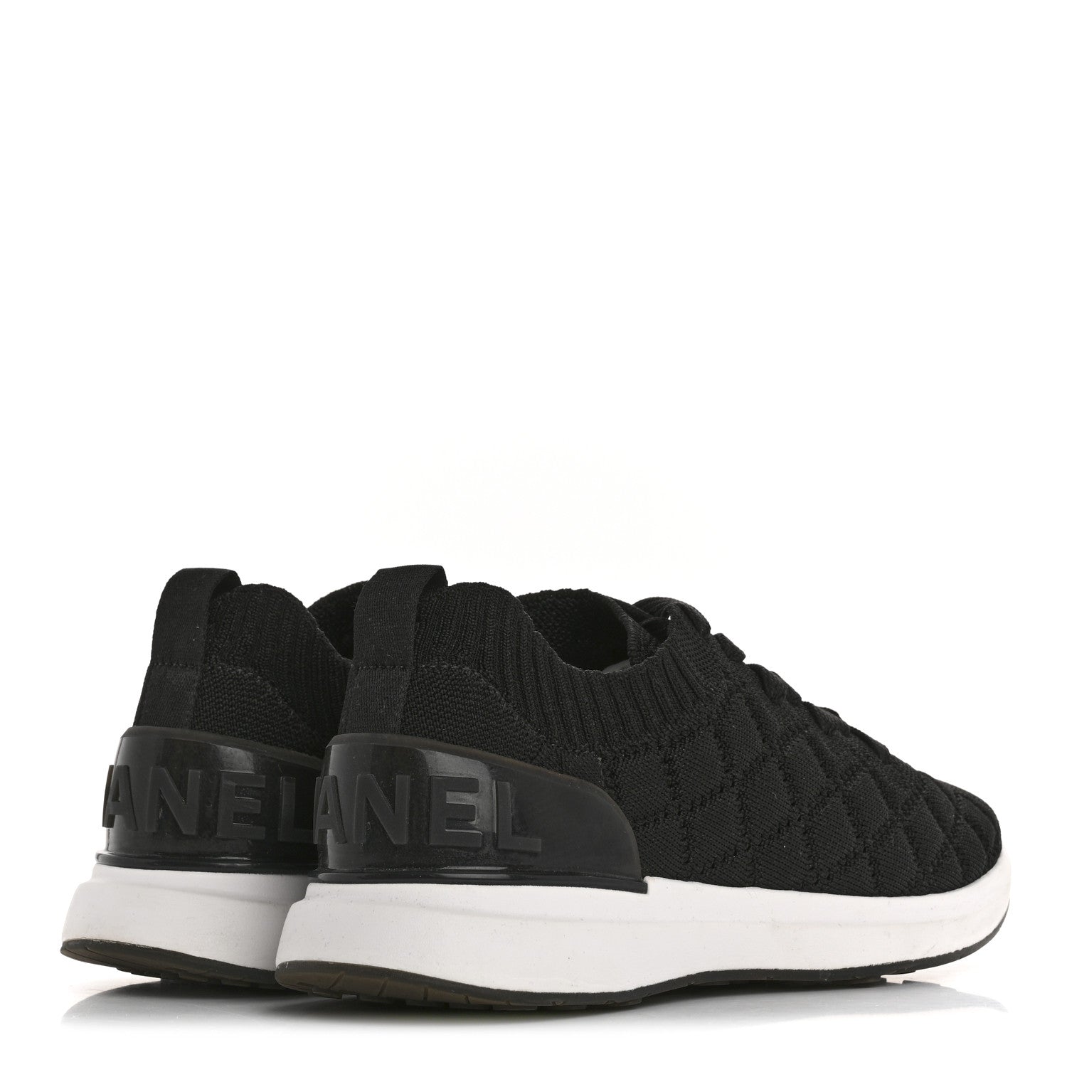 Chanel Fabric Logo Sneakers 36 Black 5 of 10
