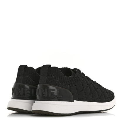Chanel Fabric Logo Sneakers 36 Black 5 of 10