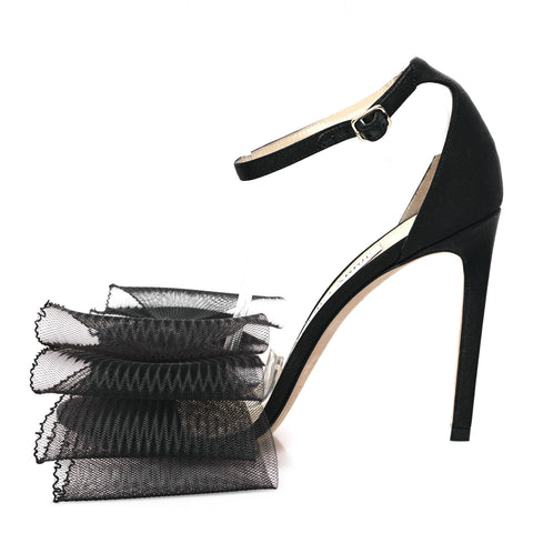 Grosgrain Aveline Bow 100 Sandals 37.5 Black
