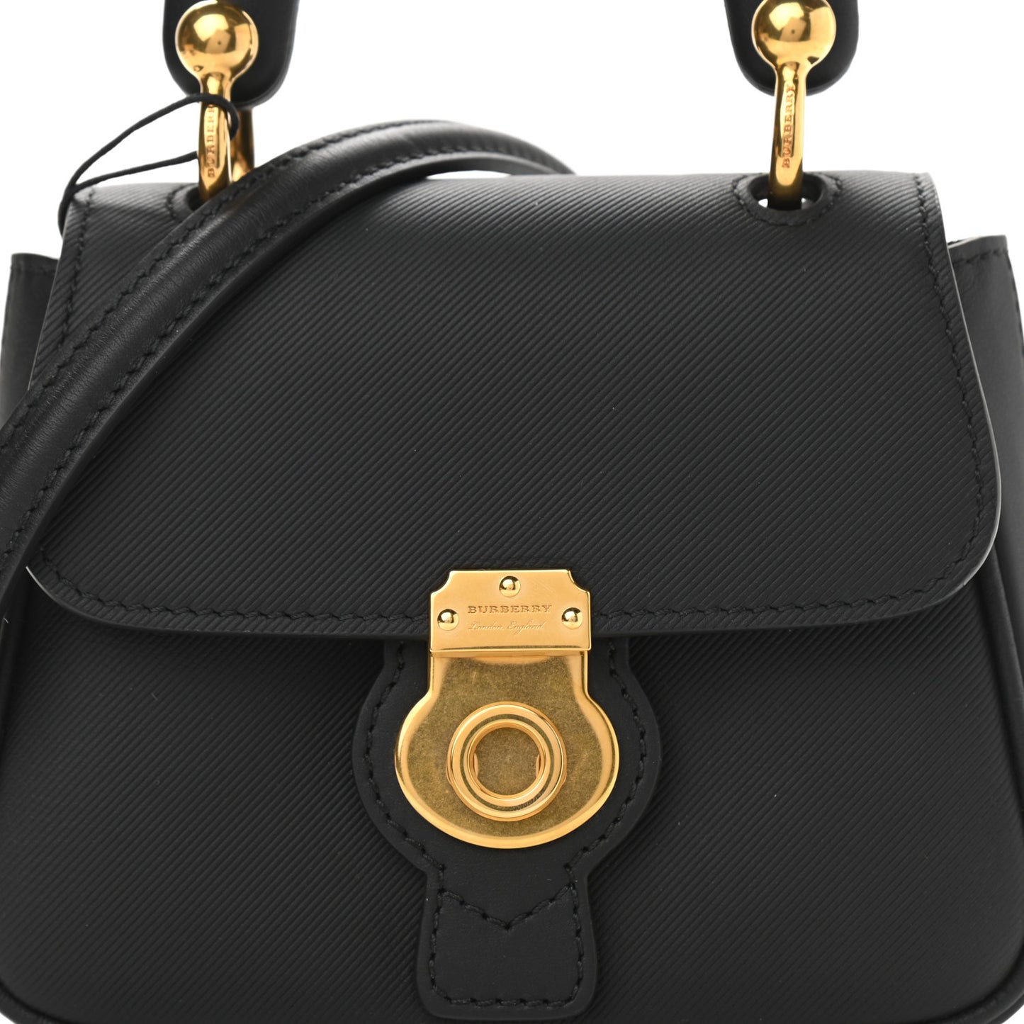 Trench Calfskin Mini DK88 Top Handle Bag Black