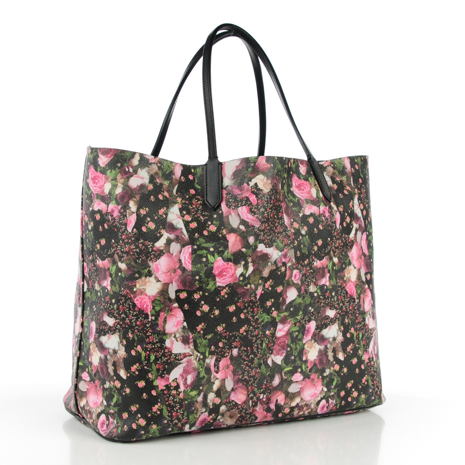 Givenchy Coated Canvas Roses Camouflage Print Large Antigona Tote Black 5 of 11