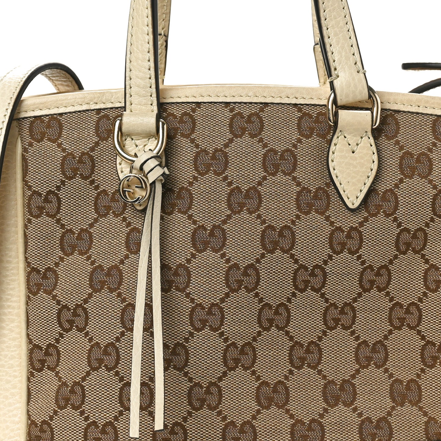 Monogram Small Bree Tote Beige White