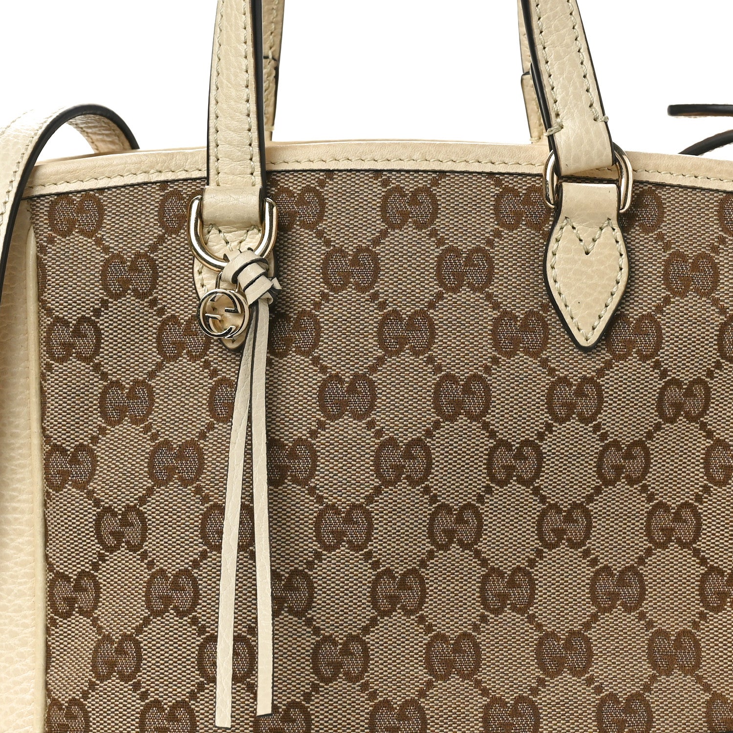 Gucci Monogram Small Bree Tote Beige White 8 of 11