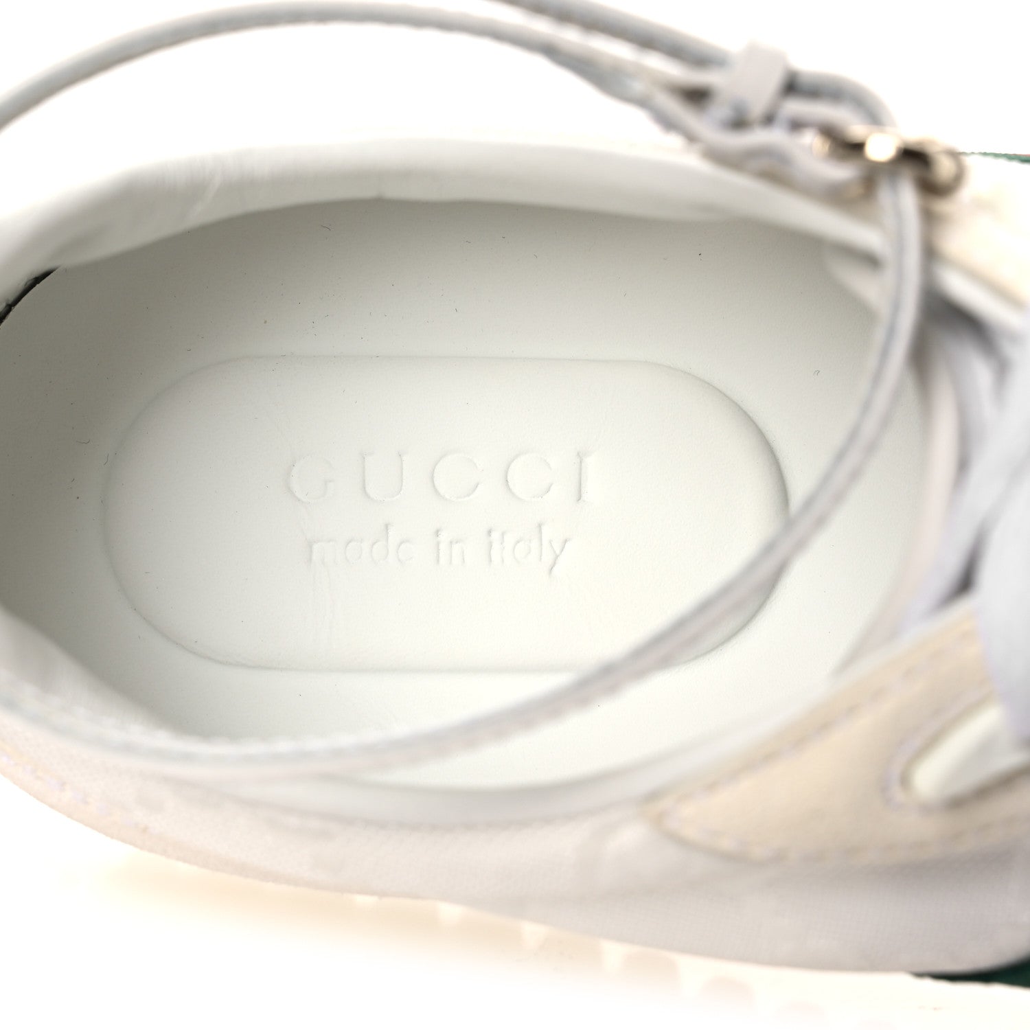 Gucci GG Suede Monogram Web Re-Motion Sneakers 37 White 9 of 12