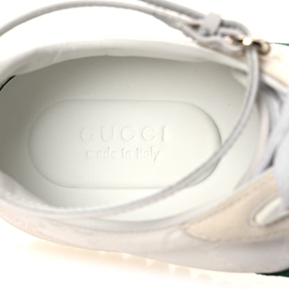 Gucci GG Suede Monogram Web Re-Motion Sneakers 37 White 9 of 12