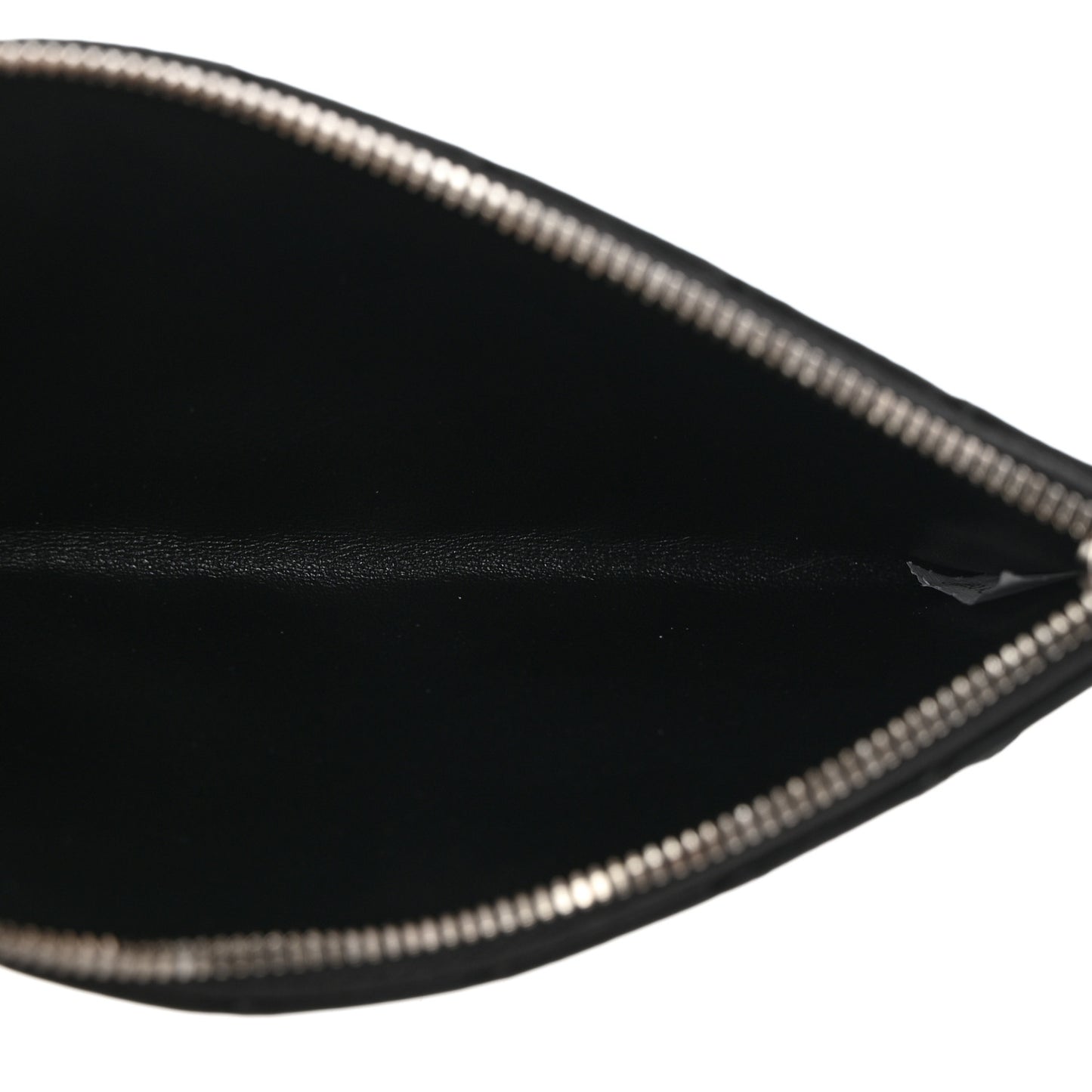 Nappa Intrecciato Card Case On Strap Black