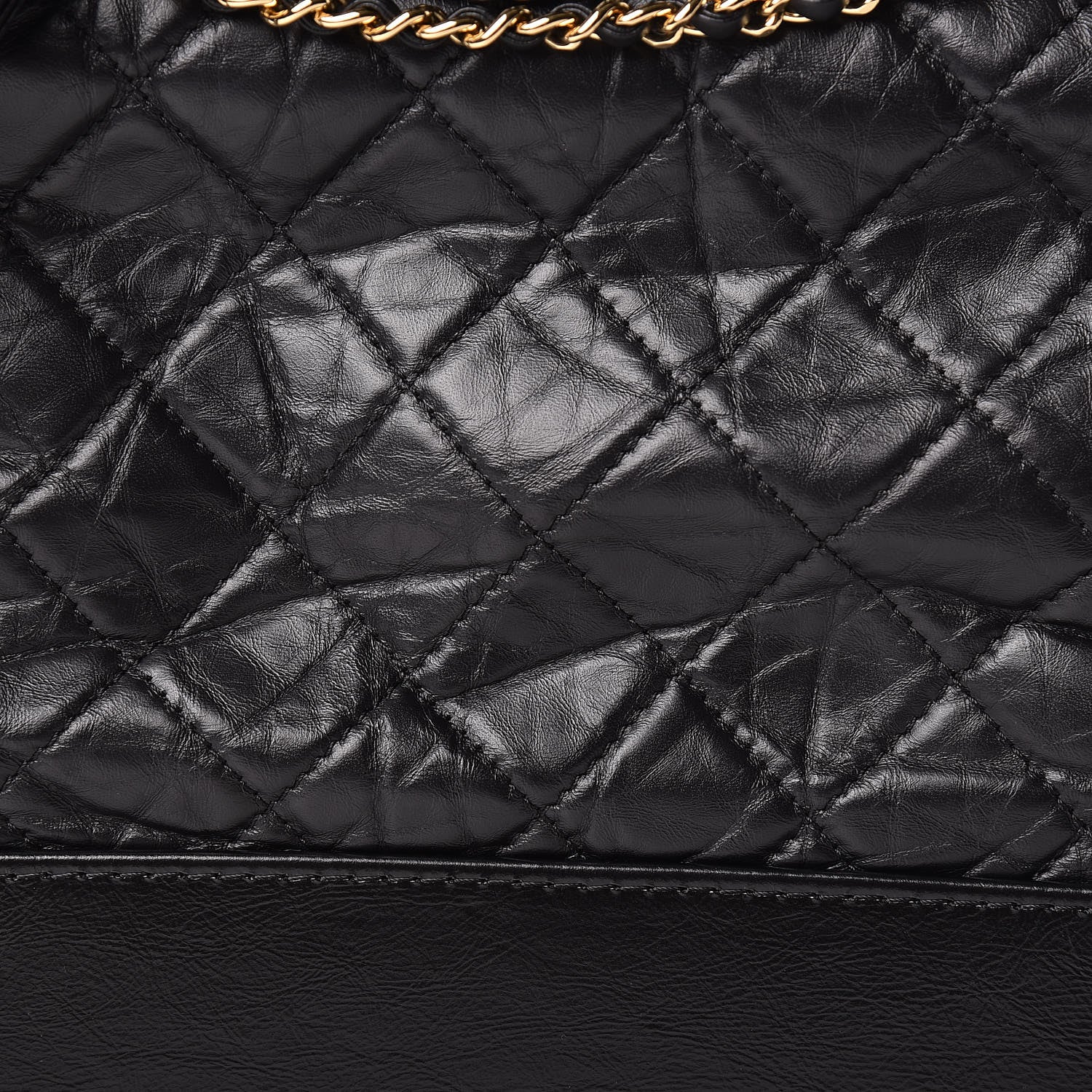 Chanel Aged Calfskin Quilted Medium Gabrielle Hobo Black 8 of 12