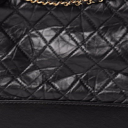Chanel Aged Calfskin Quilted Medium Gabrielle Hobo Black 8 of 12