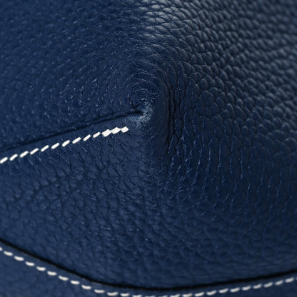 Hermes Taurillon Clemence Double Sens 36 Reversible Tote Bleu Saphir Prune 9 of 18