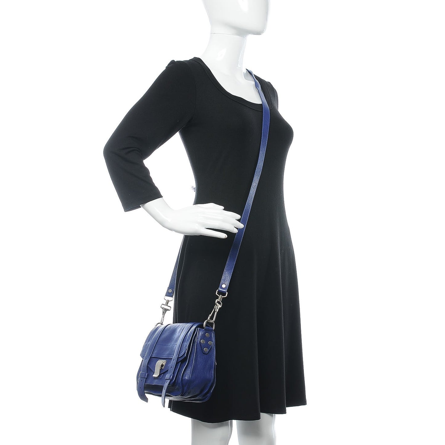 Lambskin PS1 Mini Pouch Messenger Cobalt Blue