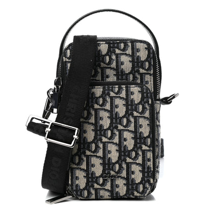 Christian Dior Oblique Crossbody Bag Blue 1 of 10