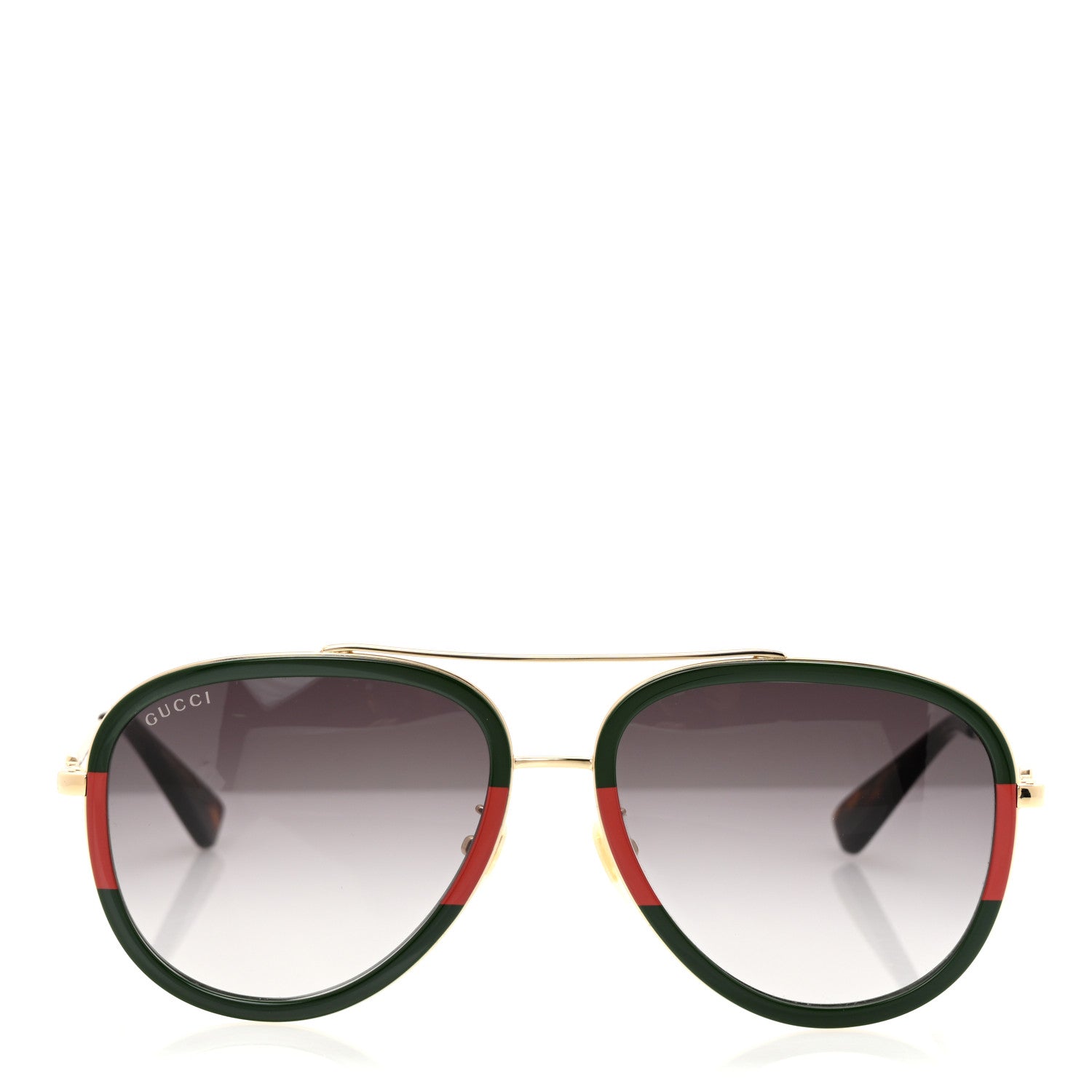 Gucci Acetate Web Aviator Sunglasses GG0062S Green Red 2 of 9
