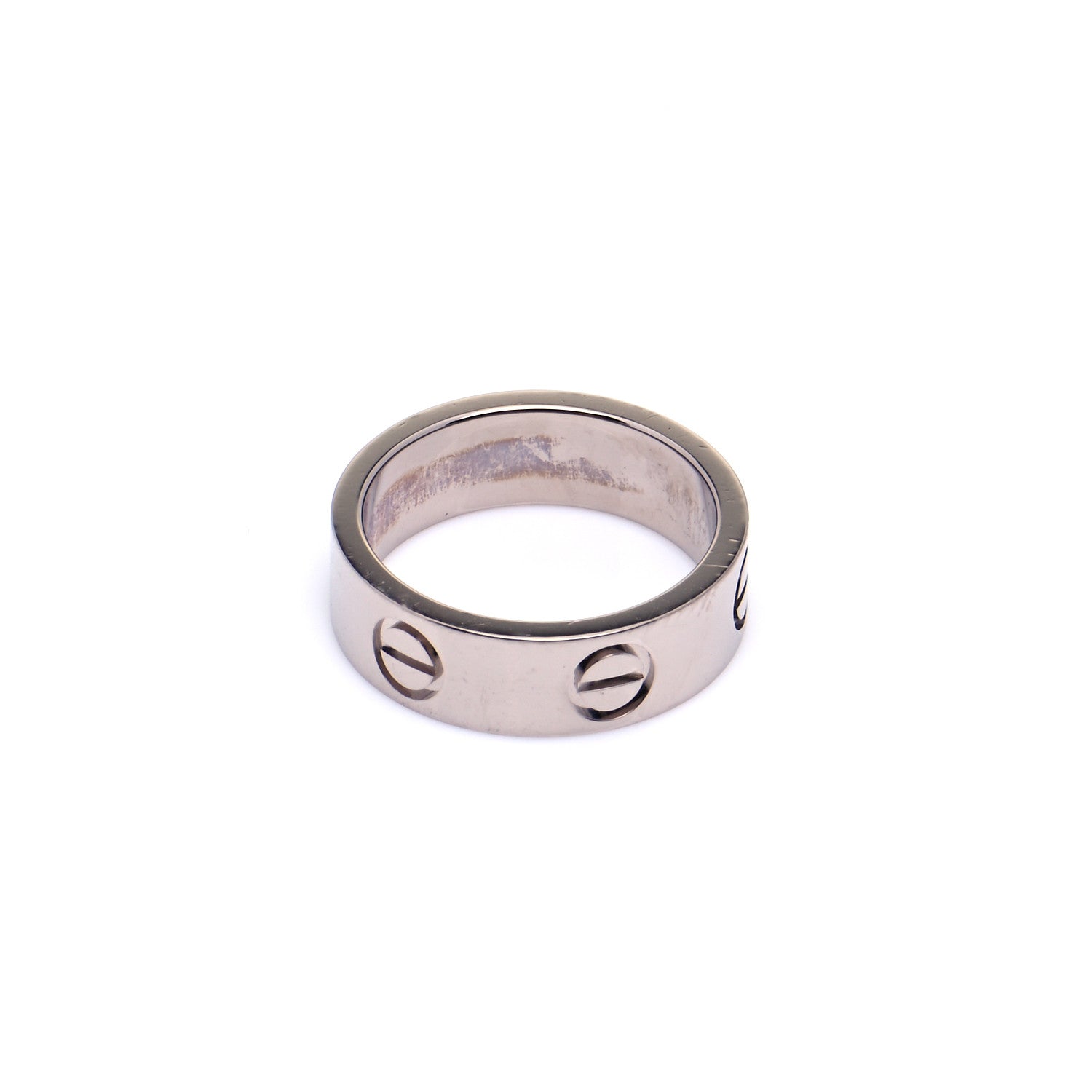 Cartier 18K White Gold 5.5mm LOVE Ring 48 4.5 4 of 7