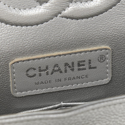 Chanel Metallic Caviar Quilted Medium Double Flap Silver 6 of 11