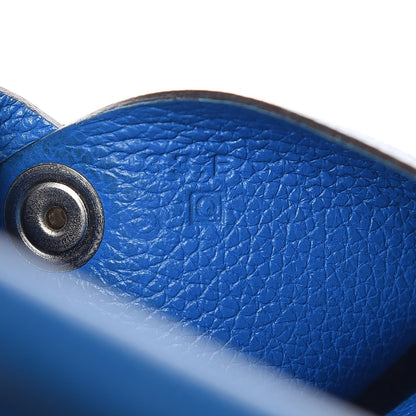 Hermes Chevre Mysore Calvi Card Case Bleu Hydra 7 of 13