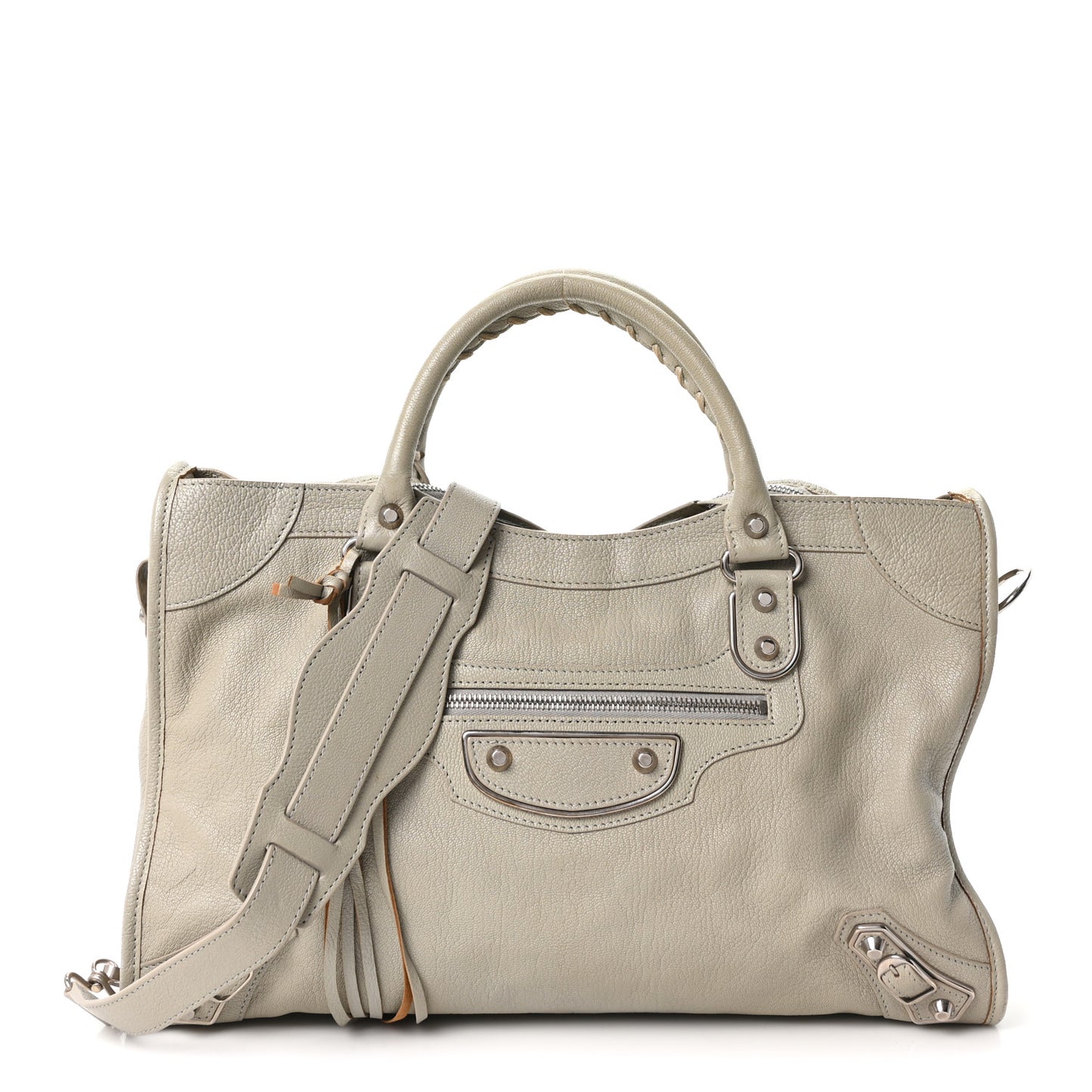 Chevre Gold Metallic Edge Hardware City Gris Glace