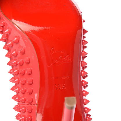Christian Louboutin Patent Pigalle Spikes 100 Pumps 36.5 Rose Paris 6 of 8