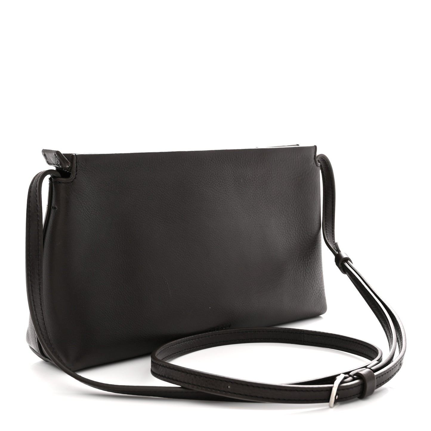 Grained Calfskin Rene Crossbody Dark Brown