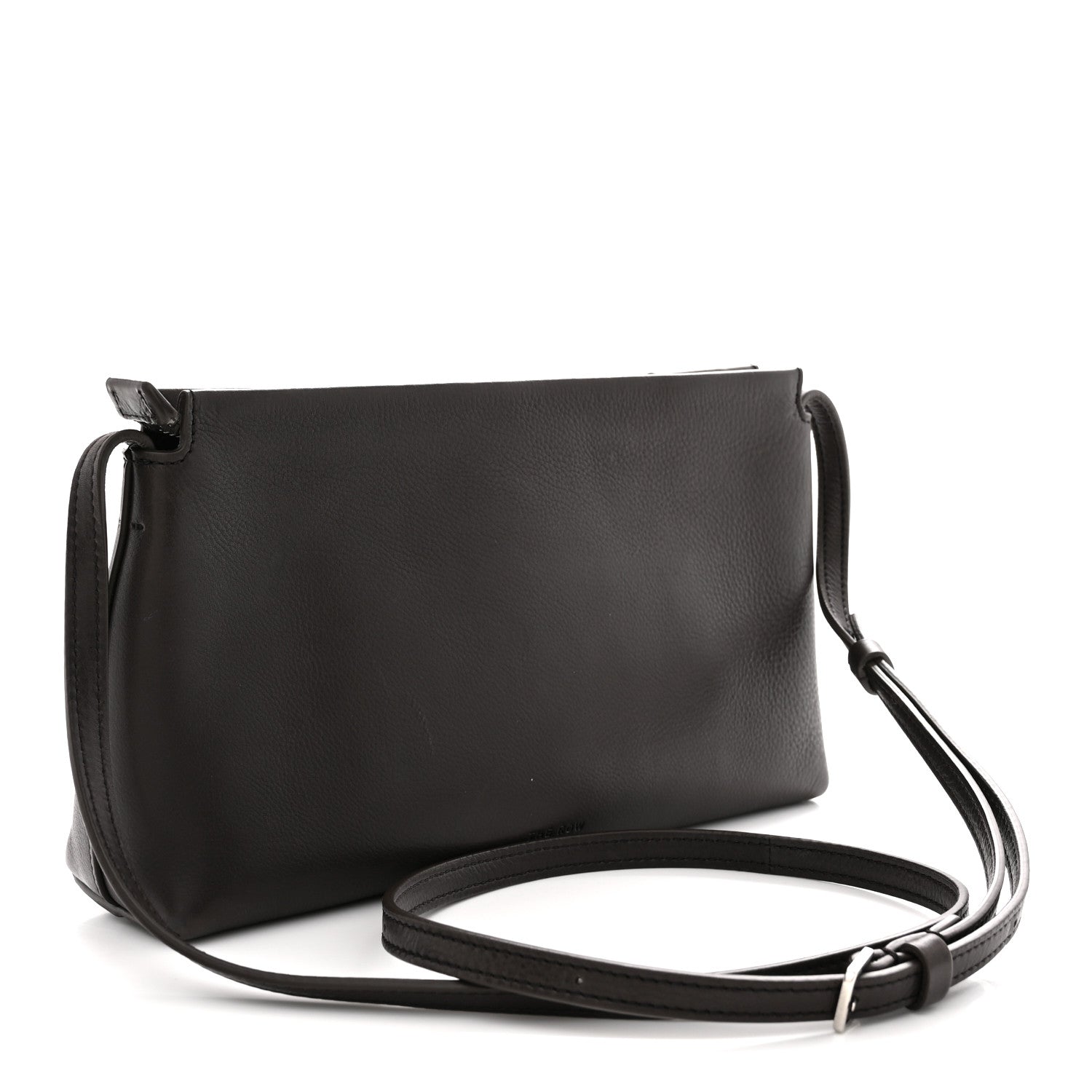 The Row Grained Calfskin Rene Crossbody Dark Brown 3 of 11