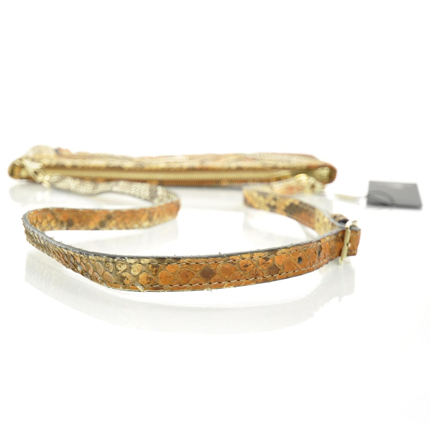 Python House Check Stitched Bridle Clutch Bag