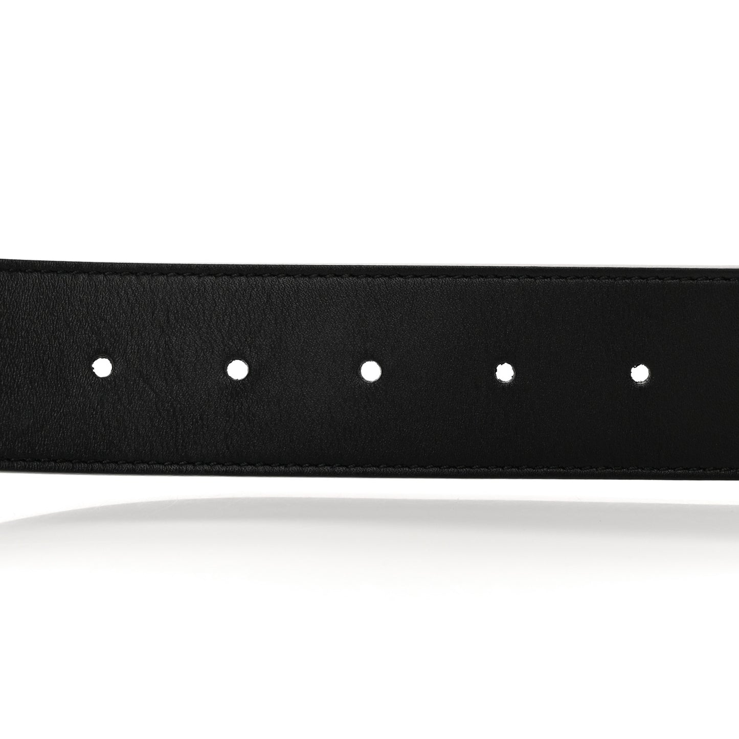 Moon Calfskin Pearl Double G 40mm Belt 95 38 Black Cream