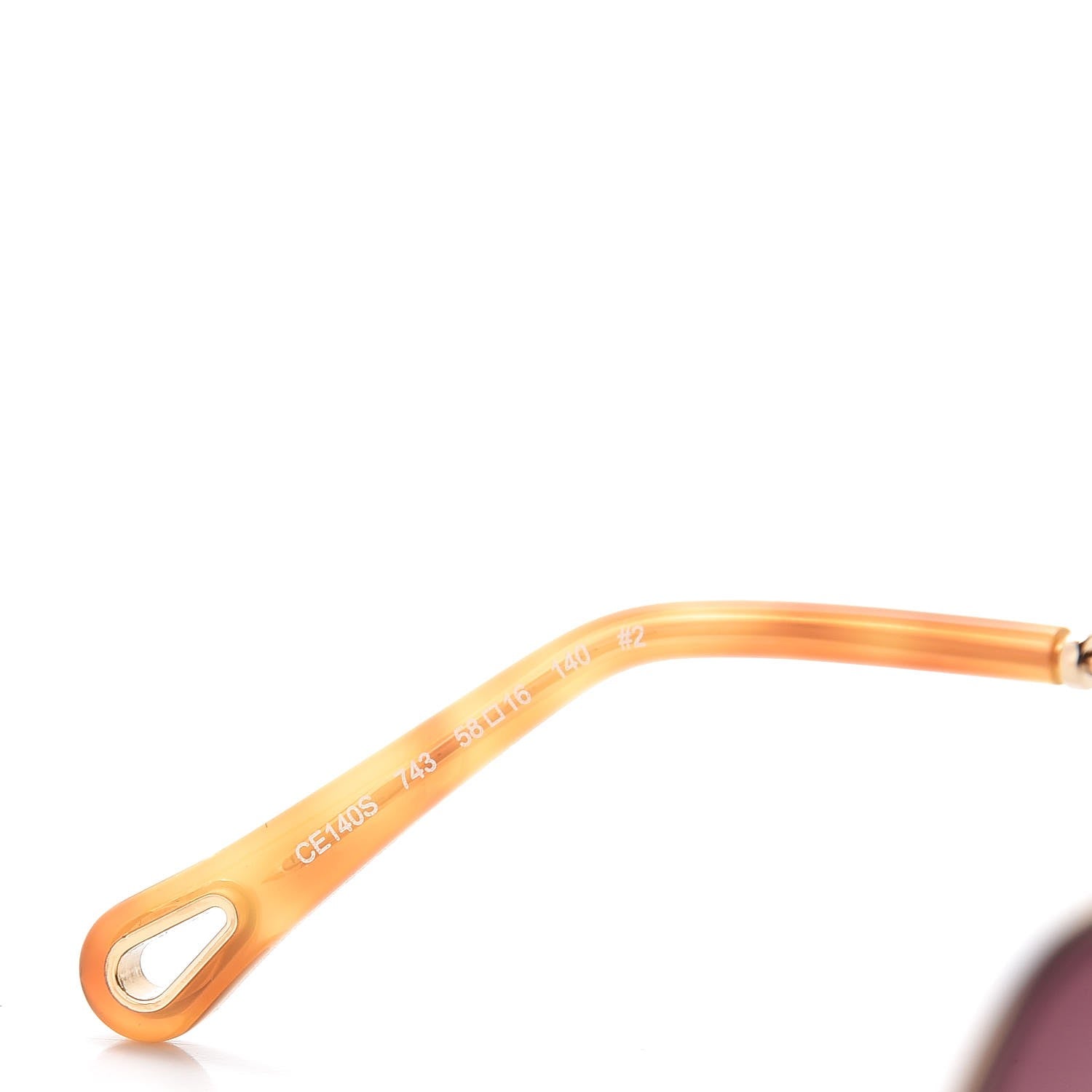 Chloe Square Aviator Sunglasses CE 140S Gold 6 of 7