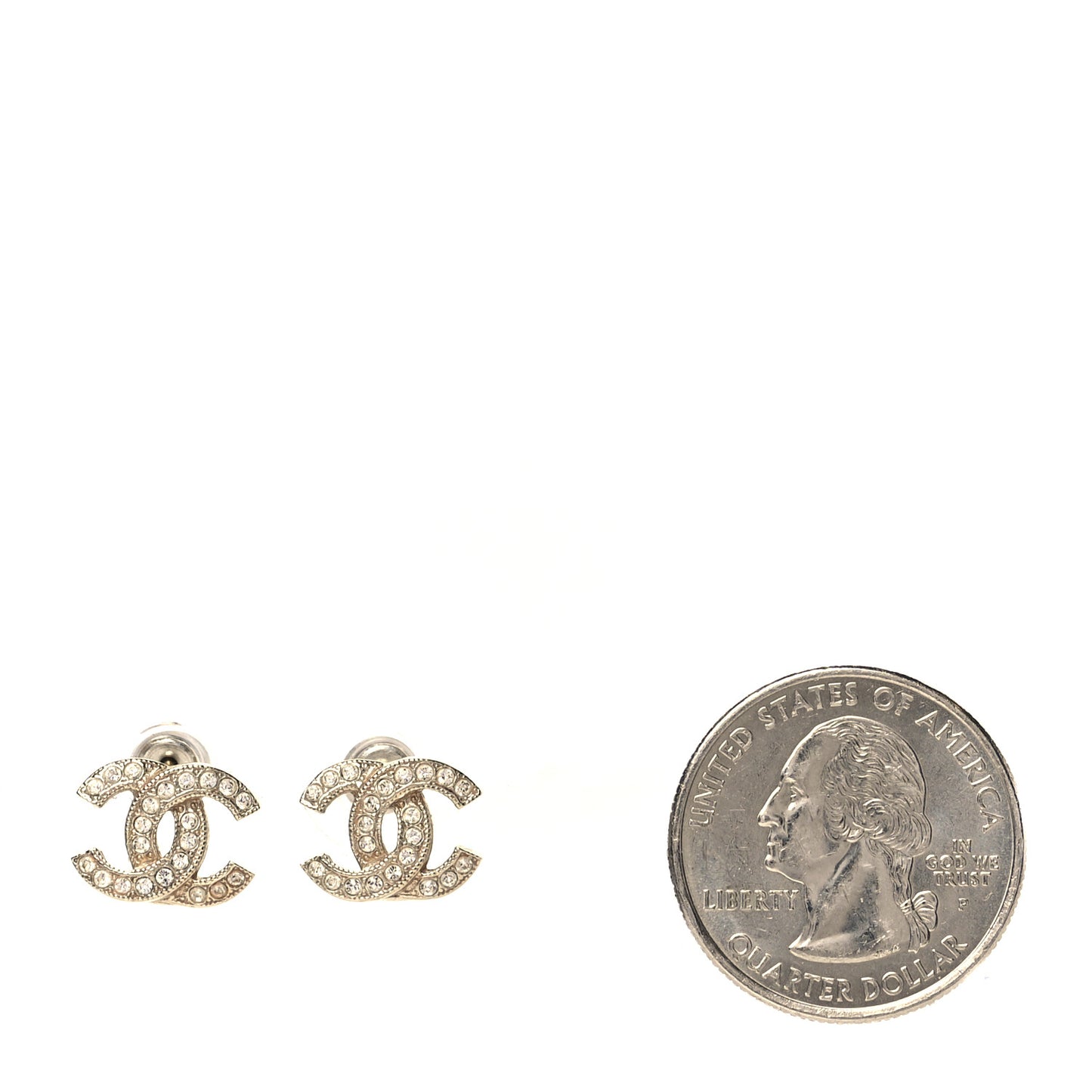 Crystal CC Earrings Gold