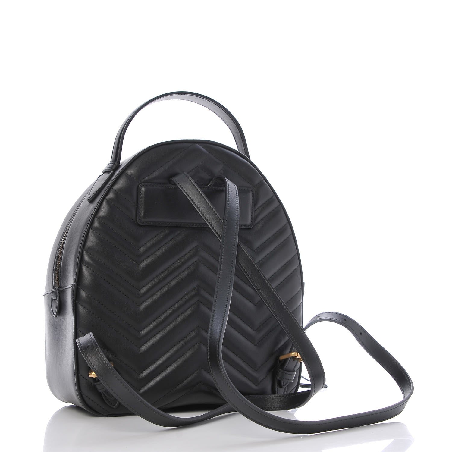 Gucci Calfskin Matelasse GG Marmont Backpack Black 3 of 7