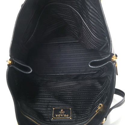 Prada Vitello Daino Side Zip Tote Black 4 of 4