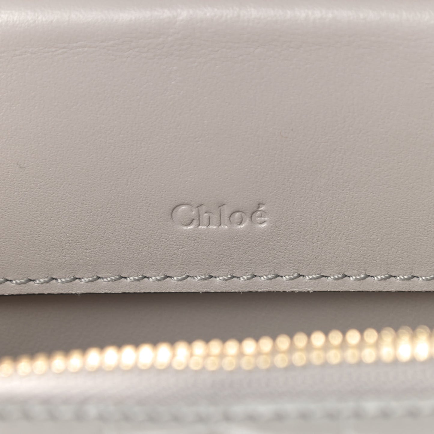 Calfskin Crocodile Embossed Mini C Vanity Bag Stormy Grey