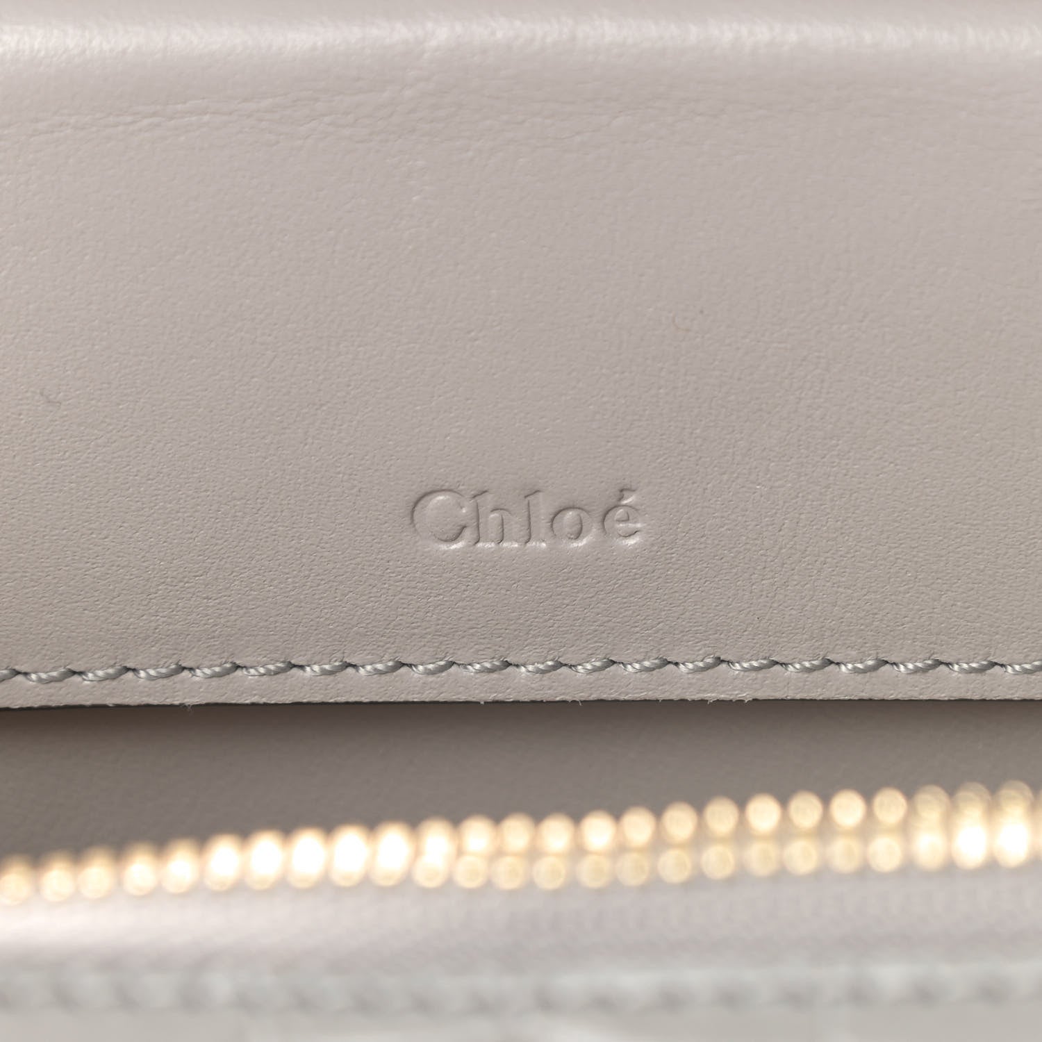 Chloe Calfskin Crocodile Embossed Mini C Vanity Bag Stormy Grey 9 of 11