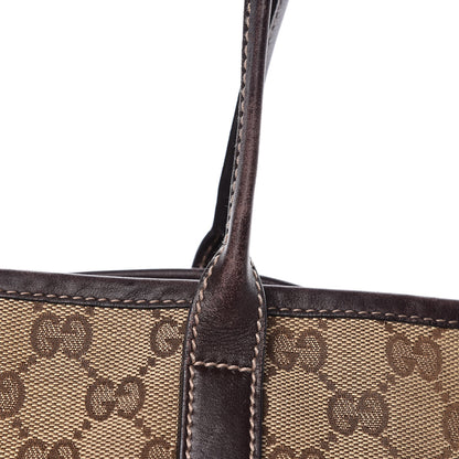 Gucci Monogram Medium New Britt Tote Brown 14 of 19