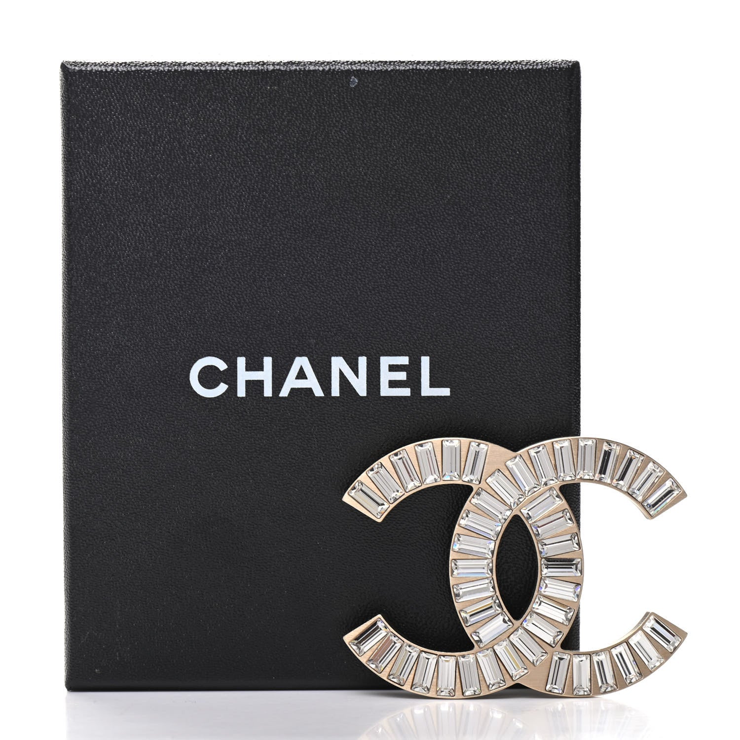 Chanel Baguette Crystal CC Brooch Gold 5 of 5