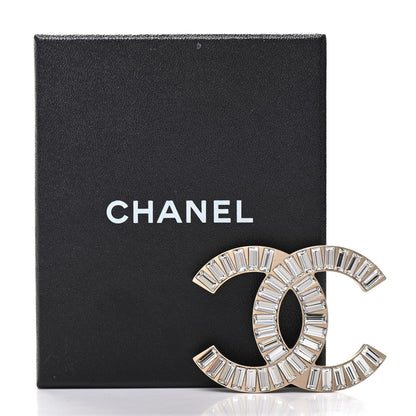 Chanel Baguette Crystal CC Brooch Gold 5 of 5