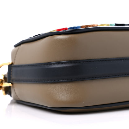 Fendi Vitello Century Velvet F is Fendi FF Multicolor Bi-Color Camera Case Fango Black Multicolor 8 of 12