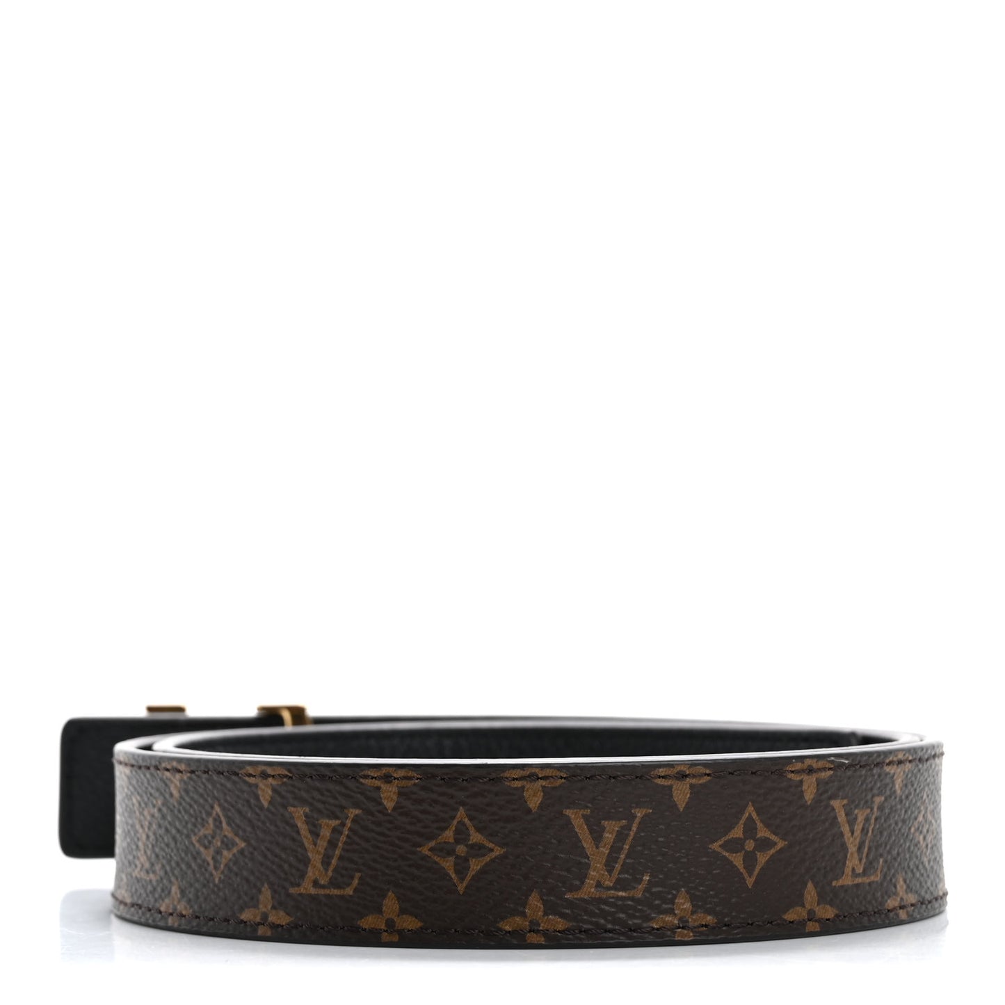 Calfskin Monogram 25mm LV Iconic Reversible Belt 75 30 Black