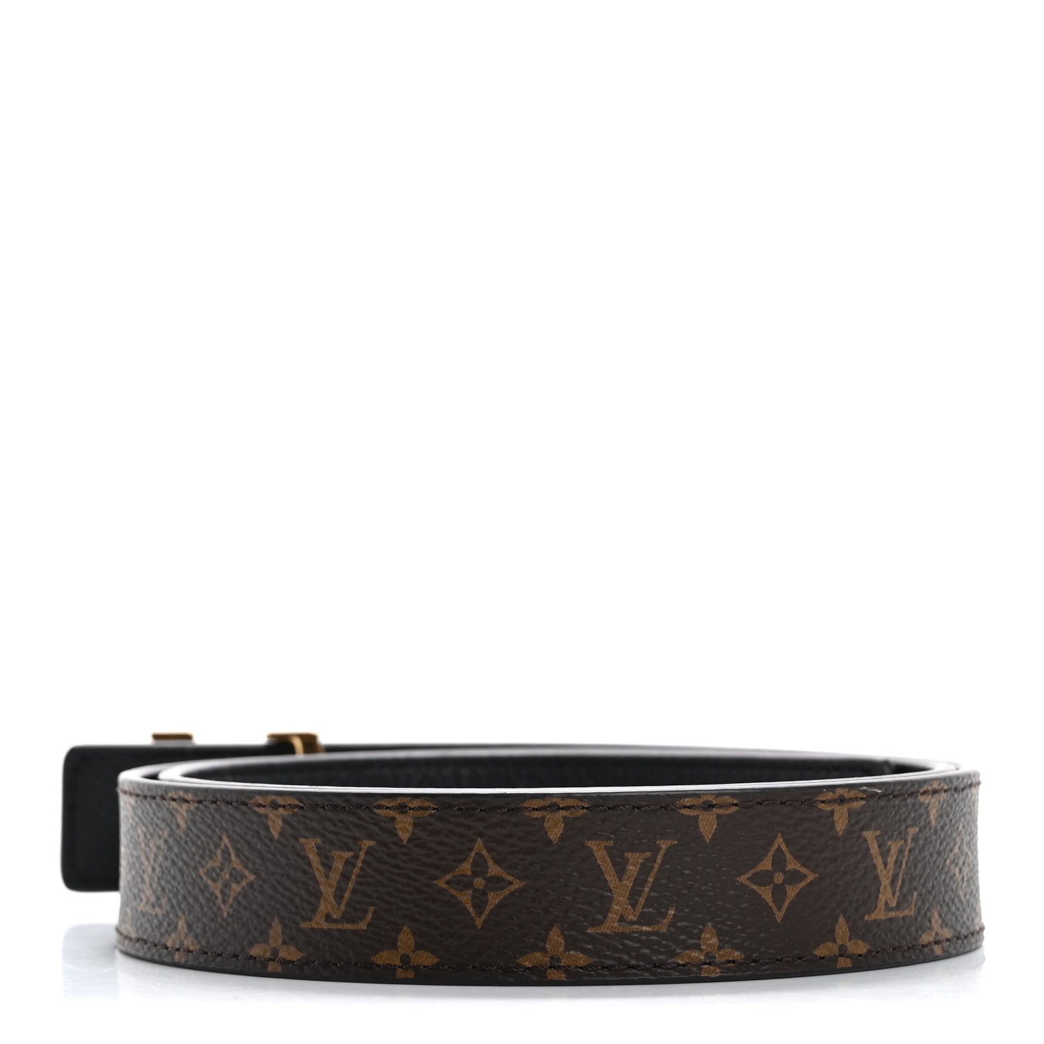 Louis Vuitton Calfskin Monogram 25mm LV Iconic Reversible Belt 75 30 Black 2 of 6