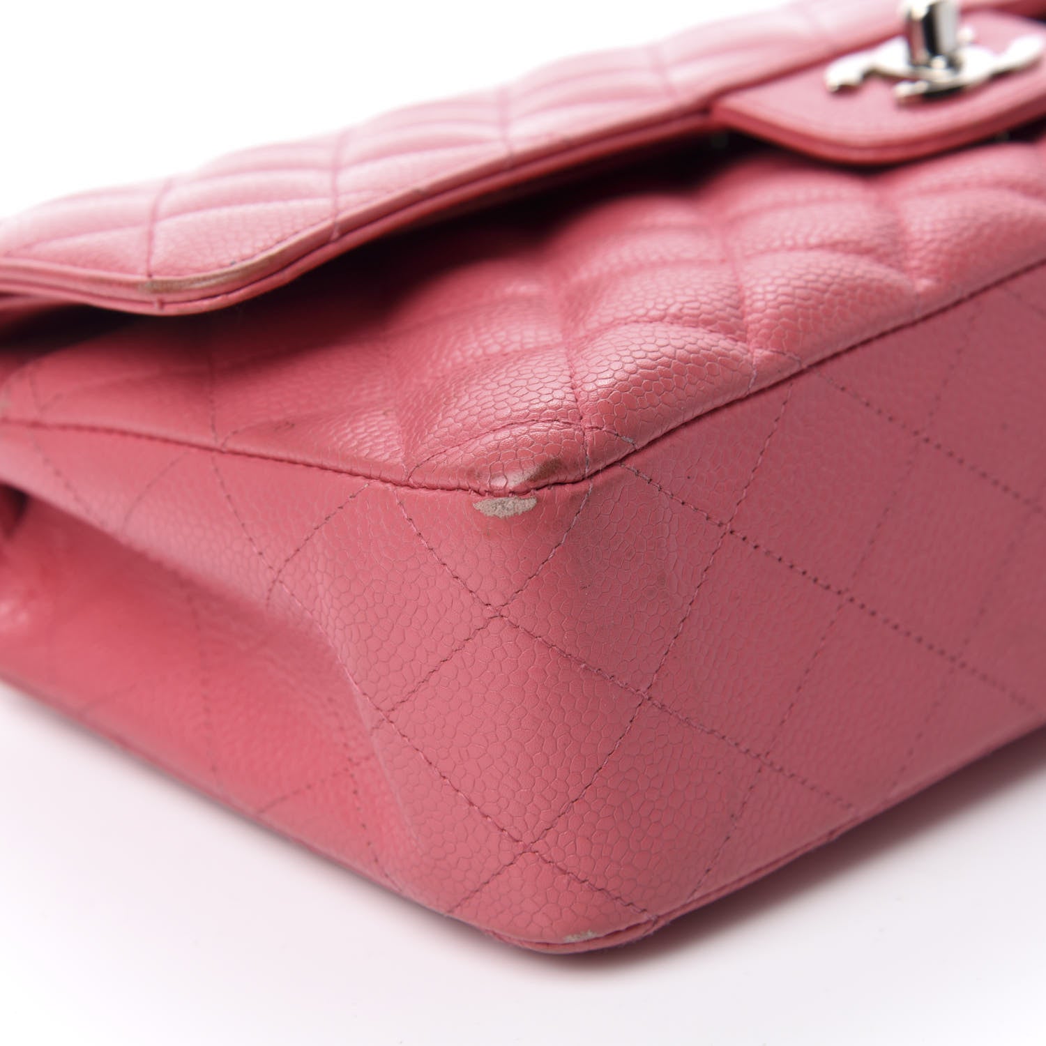 Chanel Caviar Quilted Medium Double Flap Dark Pink 6 of 14