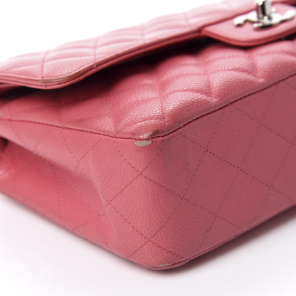 Chanel Caviar Quilted Medium Double Flap Dark Pink 6 of 14