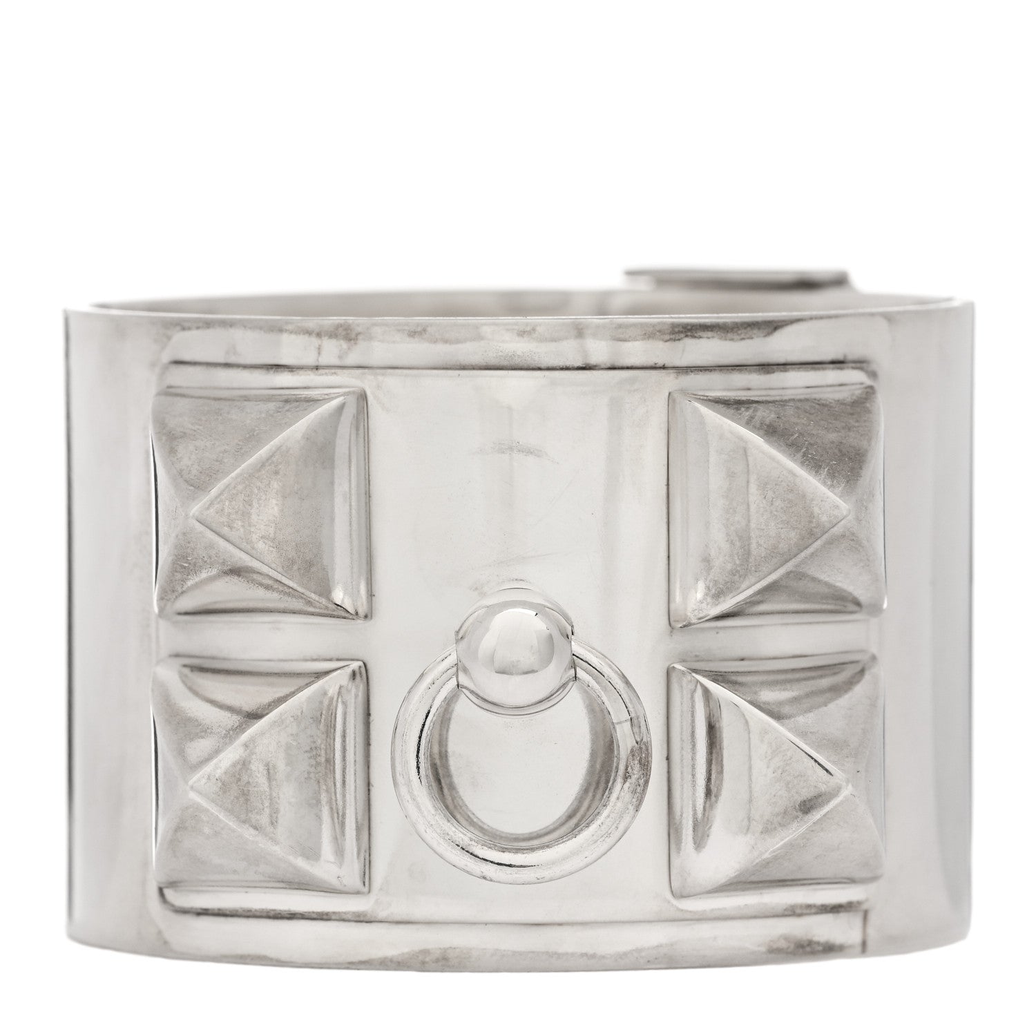 Hermes Sterling Silver Collier De Chien Bracelet LG 1 of 3