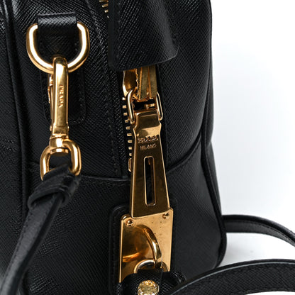 Prada Saffiano Lux Bauletto Black Cammeo 6 of 6