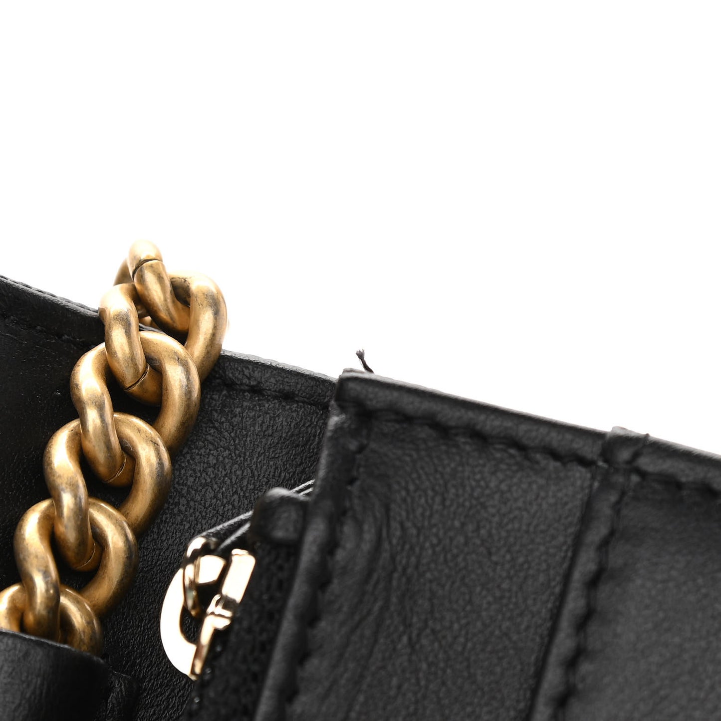 Caviar Quilted Boy Wallet On Chain WOC Black